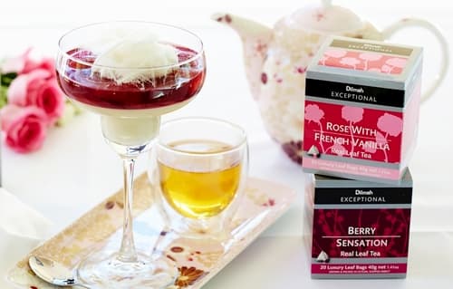 Panna cotta recipe with Rose with French Vanilla tea
