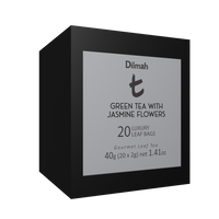 Green Tea With Jasmine Flowers | 20 Luxury Leaf Tea Bags Refill | t-Series