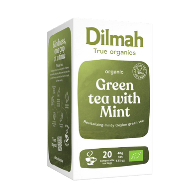 Organic Green Tea with Mint | 20 Biodegradable Tea Bags | Organic