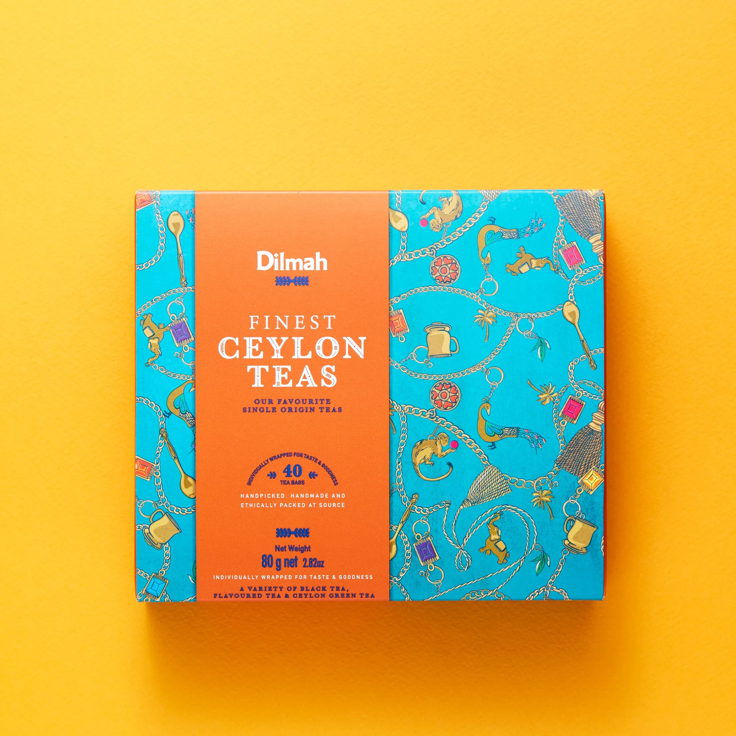 Dilmah Finest Ceylon Teas Variety Gift Pack - 4x10 Individually Wrapped Tea Bags