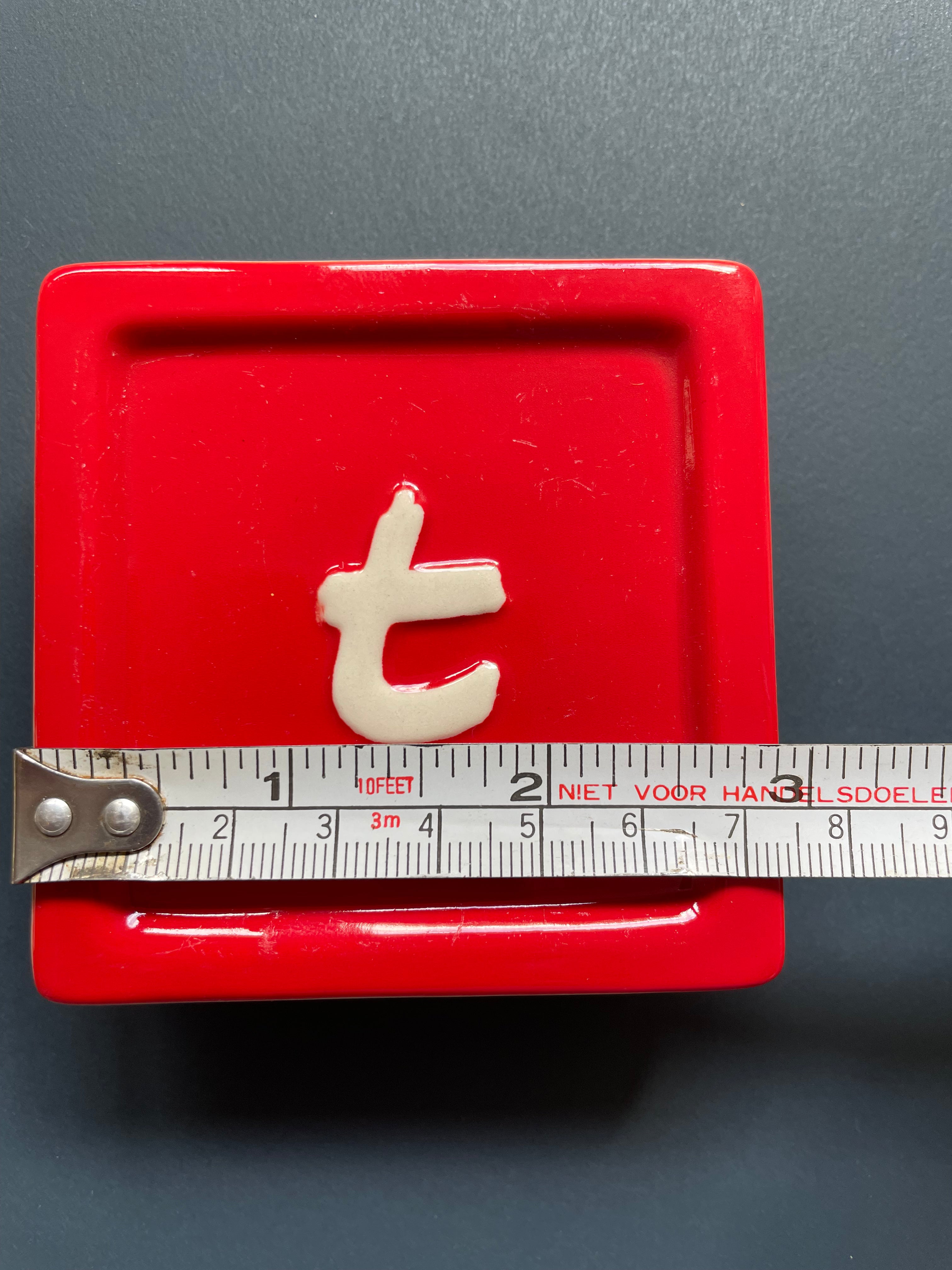 t-Series Teabag Holder Ceramic 1 unit - red