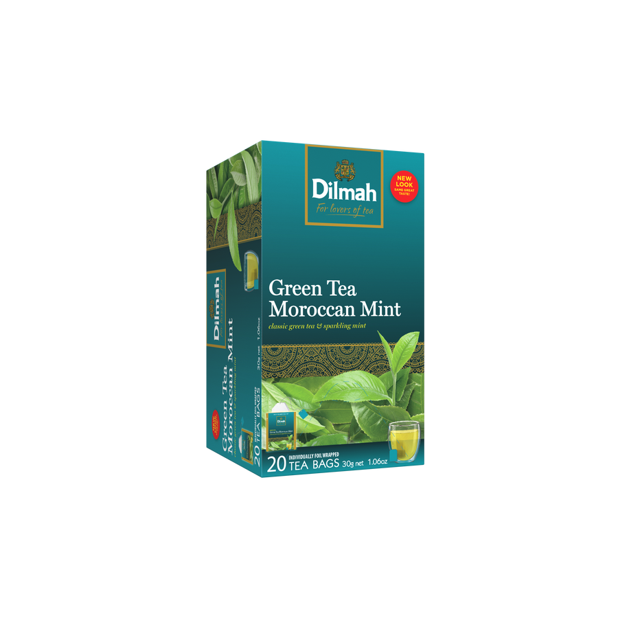 Green Tea Moroccan Mint | 20 Individually Wrapped Tea Bags | Green Tea Selection