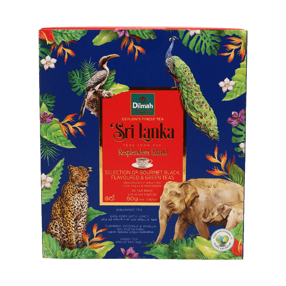 Resplendent Island Ceylon Tea Variety Gift Pack - 4x10 Individually Wrapped Tea Bags
