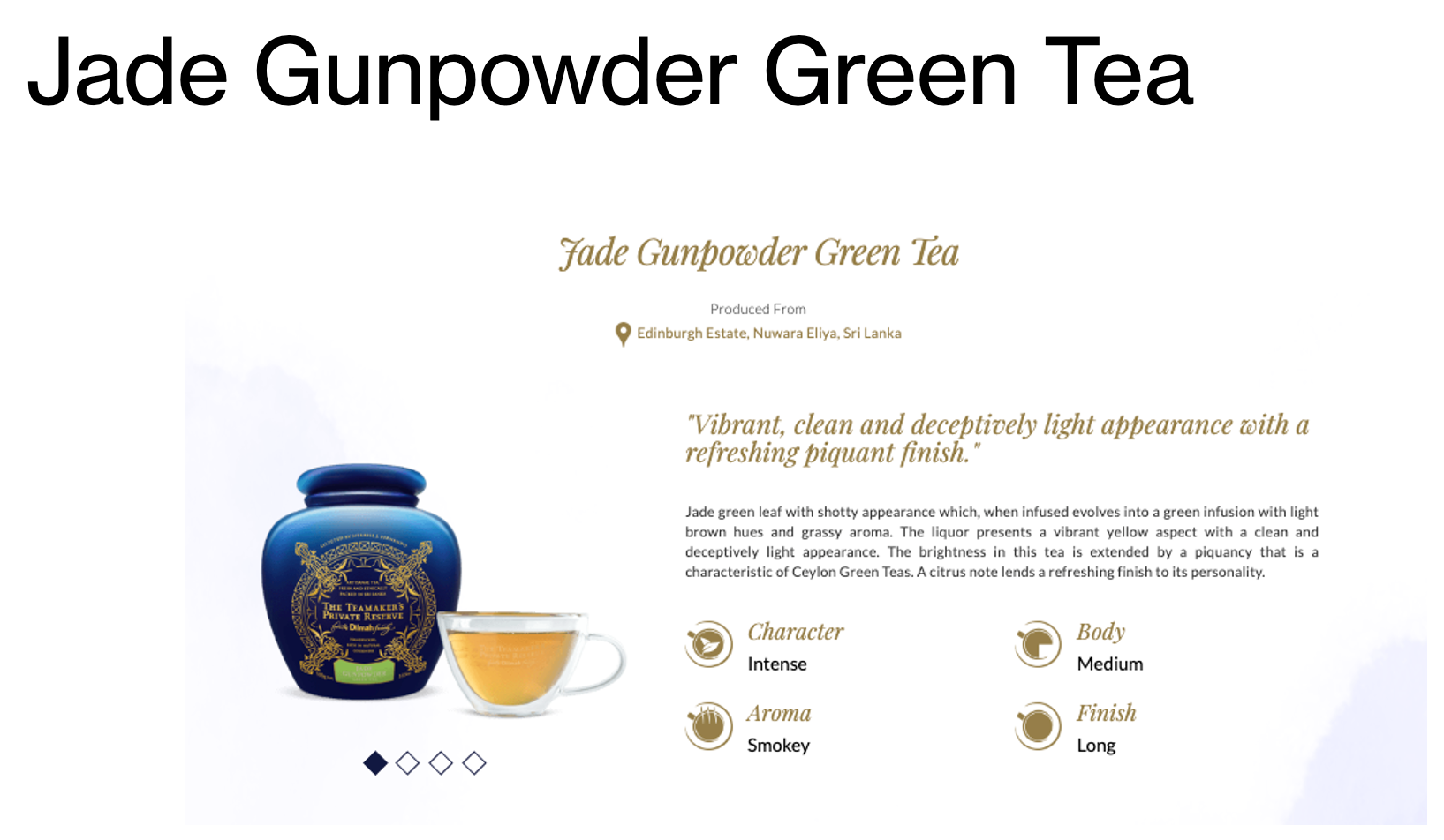 Kandy Gunpowder Green Tea | 275g losse thee | Teamakers Private Reserve