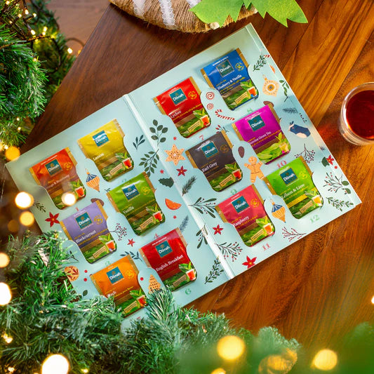 Christmas Tea Advent Calendar Gourmet Teas-24 Individually Wrapped Tea Bags