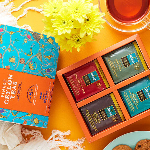 Dilmah Finest Ceylon Teas Variety Gift Pack - 4x10 Individually Wrapped Tea Bags