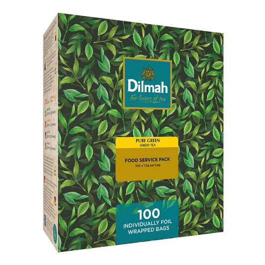 Carton with leaves and Dilmah logo