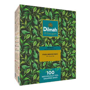 Carton with leaves and Dilmah logo
