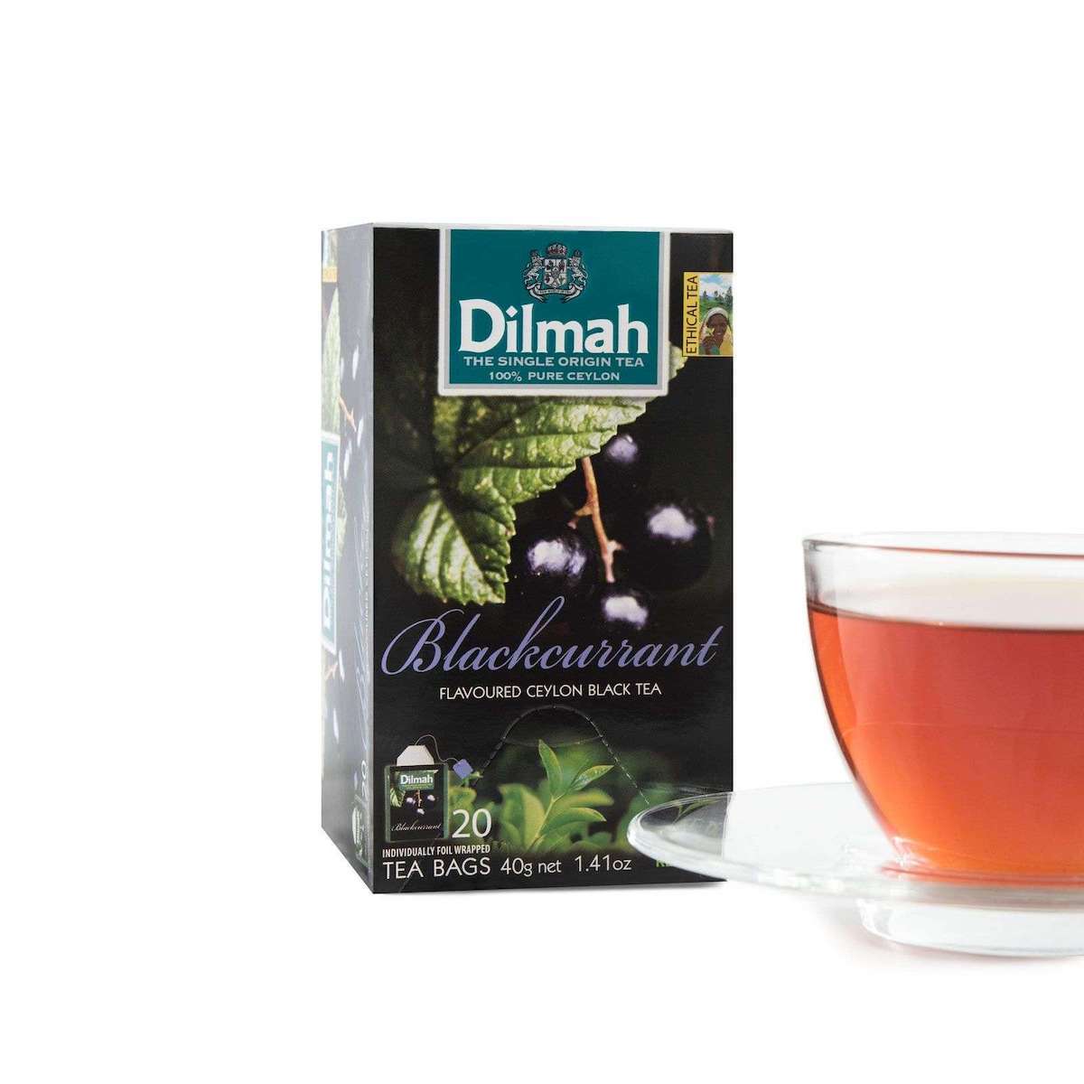 Blackcurrant thee | 20 individueel verpakte theezakjes | Fun Tea
