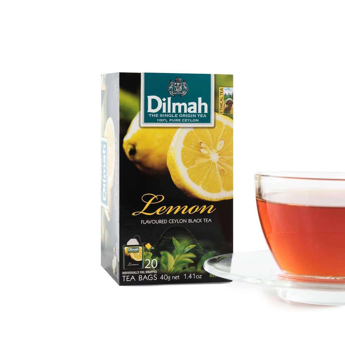 Lemon | 20 Individually Wrapped Tea Bag | Fun Tea