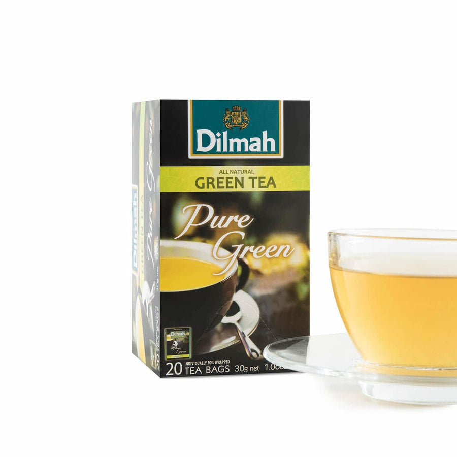 Pure Green | 20 Individually Wrapped Tea Bags | Green Tea Selection