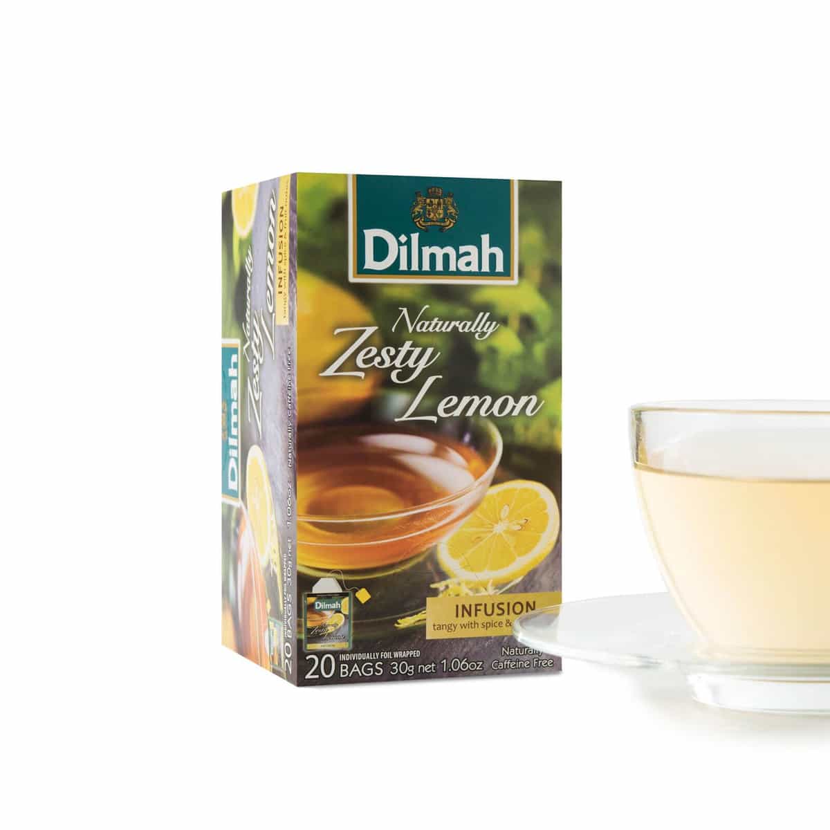 Naturally Zesty Lemon | 20 Individually Wrapped Tea Bags | Herbal Infusion