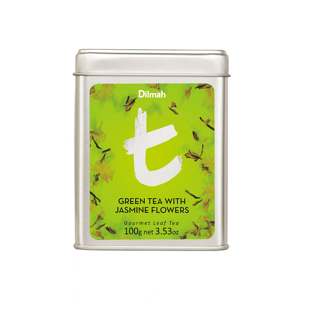 Green Tea With Jasmine Flowers | 100g loose leaf tea in tin | t-Series