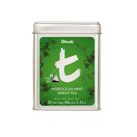 Moroccan Mint Green Tea | 20 Luxury Leaf Tea Bags in Tin | t-Series