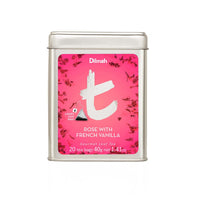 Rose With French Vanilla | 20 Luxury Leaf Tea Bags in Tin | t-Series
