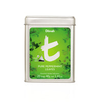 Pure Peppermint Leaves | 20 Luxury Leaf Tea Bags in Tin | t-Series