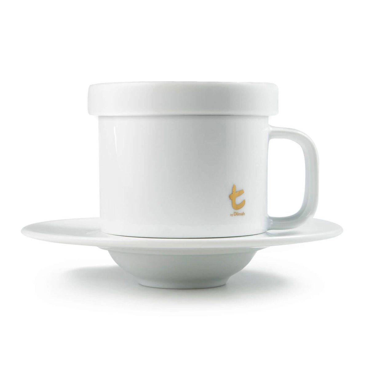 White Teacup with Saucer and Tip | t-Series